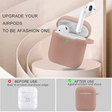 Case Fit For Airpod 1St/2Nd Generation With Cute Bling Keychain,Ipods Silione Cover Compatible For Apple Air Pod/Ipod 2 And 1 Gen Case,Led Visible,For Women And Girls,Milk Tea