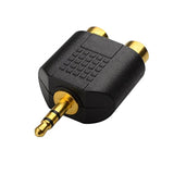 Lemeng (2-Pack) Gold Plated 3.5Mm Stereo To 2-Rca Male To Female Audio Splitter, Dual Rca Jack Adapter