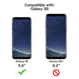 Shockproof Case for Samsung Galaxy S8, Dual Layer Protective Phone Cover with Shock-Absorption (Black)