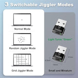 Mouse Jiggler, Undetectable, Usb Mouse Mover With Switch Button, Automatic Jiggler With 3 Jiggle Modes, Safe, Secure, Keep Computer/Laptop Awake, Black