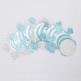 Snowflake-Snow Teal-Silver Christmas Party-Decorations Garland - 58Ft White Winter Wonderland Frozen Hanging Paper Streamers Banner,Birthday Wedding Baby Bridal Shower New Year Supplies Decor