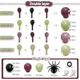 Halloween Balloon Garland Kit: Purple, Green, Black, Spider Foil Balloons