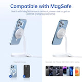 Syncwire Wireless Charging Stand - 2 in 1 Free Rotation Magnetic Charger Station for MagSafe Compatible with iPhone 16, 15, 14, 13, 12 Pro Max, Pro, Mini, Plus, AirPods
