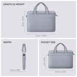 15 Inch Laptop Sleeve Bag For 15 Inch Macbook Laptop Computer Notebook, Protective Polyester Laptop Shoulder Case Cover Carrying Bag With Handle, Gray
