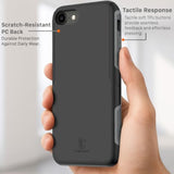 iPhone SE 2022/2020 8 7 Shockproof Rugged Case Wireless Charging Black Gray