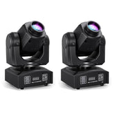 60W Led Moving Head Stage Lights With Dmx512 Control - 8 Gobos & 8 Colors, Sound Activated, 540° Pan & 270° Tilt, Compact Dj Light For Wedding, Party Stage Lighting (2)