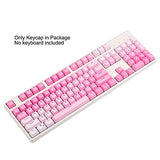 Double Shot 104 Dyed Pbt Shine Through Keyset Oem Profile Keycap Set For Cherry Mx Switches Mechanical Keyboard 104 87 61 (Pink Gradient) (Only Keycaps)