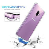 Clear Protective Case for Samsung Galaxy S9 Plus and S9+, Shockproof Bumper with Airbag Corners, Hybrid Design Hard PC Back and Flexible TPU Frame