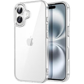 JETech Case for iPhone 16 Plus 6.7-Inch, Non-Yellowing Shockproof Phone Bumper Cover, Anti-Scratch Clear Back (Clear)