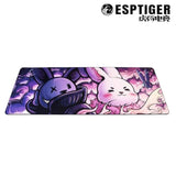 Mouse Pads Sheshejia (1200 X 450 X 4Mm) Extended Size Water (Liquid) Repellent Extra Large Gaming Mousepad (Deskmat) - Multi-Color Double Rabbit Bunny Design