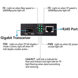 Multi-Mode Lc Gigabit Fiber Media Converter - Include 2 Sfp Transceiver 2Km, Wavelenth 1310Nm, Lc To Utp Cat5E 10/100/1000 Rj-45 Gigabit Ethernet Speed, A Set