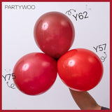 66 Pc Red Black White Confetti Balloons 12 Inch for Party and Celebration