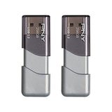 P-Fd256X2Tbop-Mp 256Gb Turbo Attaché 3 Usb 3.0 Flash Drive,Silver (Pack Of 2)