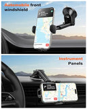 Car Phone Holder Mount, Dashboard/Windshield/Cell Phone Holder For Car, Compatible With Iphone, Samsung, All Phones,Black