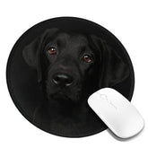 Mouse Pad Black Labrador Dog Mouse Pads For Desk With Non-Slip Rubber Base Office Computer Round Mousepad Mat For Home Office Desk Accessories
