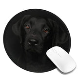 Mouse Pad Black Labrador Dog Mouse Pads For Desk With Non-Slip Rubber Base Office Computer Round Mousepad Mat For Home Office Desk Accessories