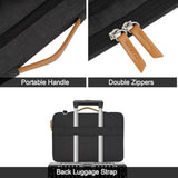 MOSISO 360 Protective Laptop Shoulder Bag, 15-15.6 inch Computer Bags Compatible with MacBook Pro 16, HP, Dell, Lenovo, Asus Notebook, Side Open Messenger Bag with 4 Accessory Pockets & Belt, Black