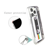 Case For Iphone 15 Pro Matte Finish Heavy Duty Soft Back Cover With Reinforced Corners Tpu Soft Bumper Retro Cassette Tape Case Compatible With Iphone 15 Pro