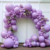 Purple Balloon Garland Double Stuffed Lavender Lilac Macaron Balloons