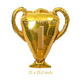 6-Pc Soccer Balloon Set with Trophy & Foil Balloons for Birthday or Sports Parties