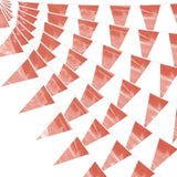 130Ft Rose Gold Glitter Triangle Pennant Banner Flag Metallic Bunting Fabric Garland For Christmas Wedding Birthday Anniversary Bridal Shower Engagement Graduation Party Decorations Decor
