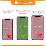 For Iphone 11 Wallet Case With Card Holder Pu Leather Magnetic Detachable Kickstand Shockproof Wrist Strap Removable Flip Cover For Iphone 11 6.1 Inch (Black)