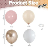 60pcs Nude & Dusty Pink Balloon Set – Neutral Blush, Apricot, Beige and Gold Party Decor