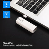 Wireless Mini Rechargeable Travel Mouse, 2.4G Ultra Slim Portable Computer Mouse With Receiver Storage For Laptop/Pc/Mac - White