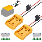 1 Packs For Dewalt 20V Battery Adapter Power Wheels Battery Converter Kit With Fuses & Wire Terminals, 12Awg Wire, Power Connector For Diy Rc Car Toys, Robotics And Rc Truck