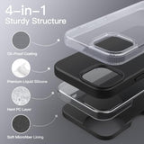 JETech Silicone Case for iPhone 14 6.1-Inch, Silky-Soft Touch Full-Body Protective Phone Case, Shockproof Cover with Microfiber Lining (Black)