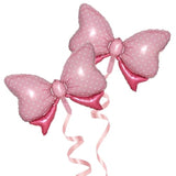36 Inch Huge Pink Bow Foil Balloon Bowtie Decor for Baby Shower, Wedding, or Party
