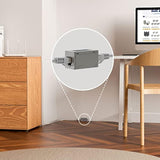 5-Pack Shielded Rj45 Coupler, Inline Ethernet Coupler In Silver, Female To Fem