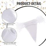 400 Ft Solid Pennant Banners Flags 240 Pcs String Hanging Diy Triangle Bunting Bulk Garland For Grand Opening Carnival Birthday Party Decoration Festival Celebration Outdoor(White)