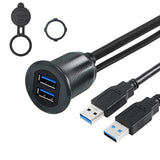 Usb 3.0 Mount Cable Metal Shell 2 Ports Dual Usb 3.0 Male To Usb 3.0 Female Au