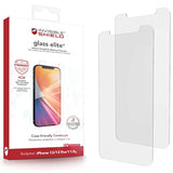 ZAGG InvisibleShield Glass Elite+ Plus Screen Protector for iPhone 12 and PRO β Strongest Tempered Glass, Smudge-Free ClearPrint, Extreme Shatter, Impact Scratch Protection - 2 PACK Transparent