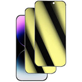 Compatible With Iphone 14 Pro Max Privacy Screen Protector Mirror Anti-Spy Tempered Glass Colorful Anti Bluelight Eye Protection Film Full Coverage Shatterproof Hd Clear 6.7 Inch 2 Pack