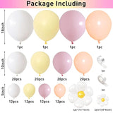 137 Pc Daisy Flower Balloon Garland Kit Groovy Boho Pastel Party Decorations