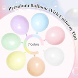164Pcs Pastel Balloon Arch Kit With Pink, Purple, Blue, Green Balloons For Easter, Rainbow, Wedding Occasions - Unisex Adults