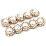 25Mm Retro Women Coat Gold Metal Pearl Buttons, For Clothes, Sweaters,