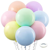 Pastel Balloons Latex Party Balloons 36 Inch - 8 Pack Jumbo Spring Macaron Balloons Large Round Latex Balloons For Birthday Bridal Shower Wedding Rainbow Party Decorations