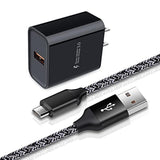 Adaptive Fast Charger Android Charger For Samsung Galaxy S7 Edge S6 S5 J3 J3V J7 J7V J5,Moto G5 G4 E6 E5 E4,Lg Stylo 3 2 G4 K50 K40 K22 K20,Tablet,Android Phone,Htc, 3Ft Fast Charging Micro Usb Cable