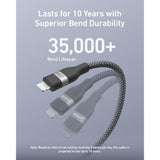 Anker USB C to Lightning Cable, Upcycled-Braided USB C to Lightning Cord, Ultra-Fast Charging Cable for iPhone 14/13/12/11 Series and More (3FT)