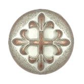10 Pieces Baroque Cross Metal Shank Buttons. 20Mm (3/4 Inch) (Copper W