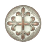 10 Pieces Baroque Cross Metal Shank Buttons. 20Mm (3/4 Inch) (Copper W