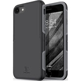 iPhone SE 2022/2020 8 7 Shockproof Rugged Case Wireless Charging Black Gray