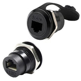 2Pack Rj45 Panel Mount Coupler, Ethernet Lan Pass Through Connector, Cat6 Fema