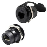 2Pack Rj45 Panel Mount Coupler, Ethernet Lan Pass Through Connector, Cat6 Fema