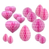 Party Decorations Hanging Paper 15Pcs Honeycomb Balls For Nursery, Baby Shower, Birthday, Wedding?Christmas? Graduation (15 Pieces Pink Set)