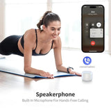 Portable Bluetooth Speakers With Strap Easy To Carry, Wireless Ipx5 Waterproof Mini Speaker With Loud Stereo Sound, 20 Hours Playtime, Rechargeable Battery, Built-In Microphone, White