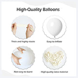 110Pcs White Balloon Garland Arch Kit, 18 12 10 5 Inch White Latex Bal